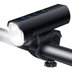 POWVINE front view showing compact headlight and lens with powerful illumination benefit