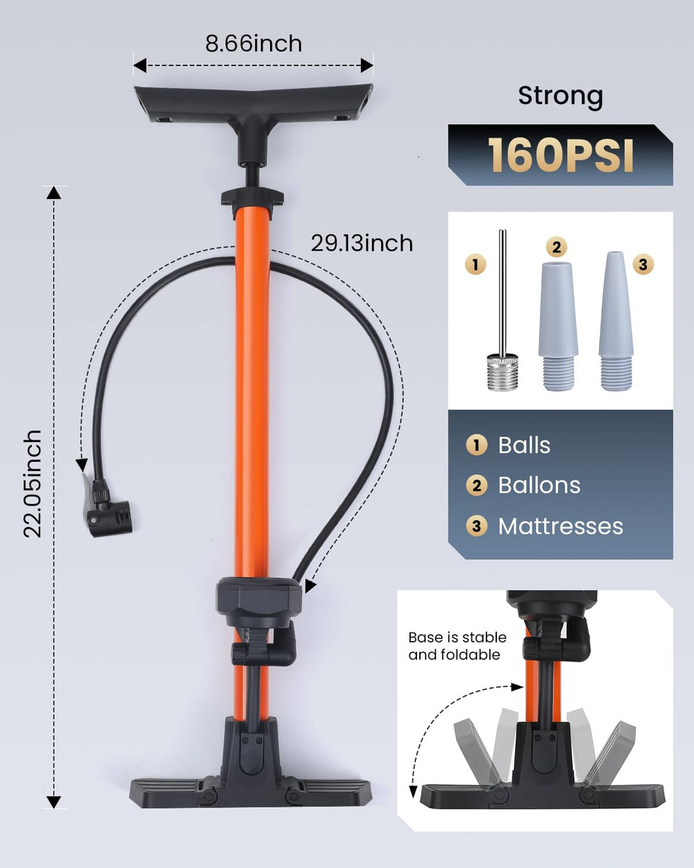 POWVINE in outdoor setting with cyclist using pump benefit: portable pre-ride inflation