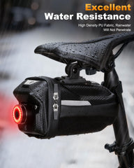 POWVINE detachable taillight removed from bag showing safety and flexible use