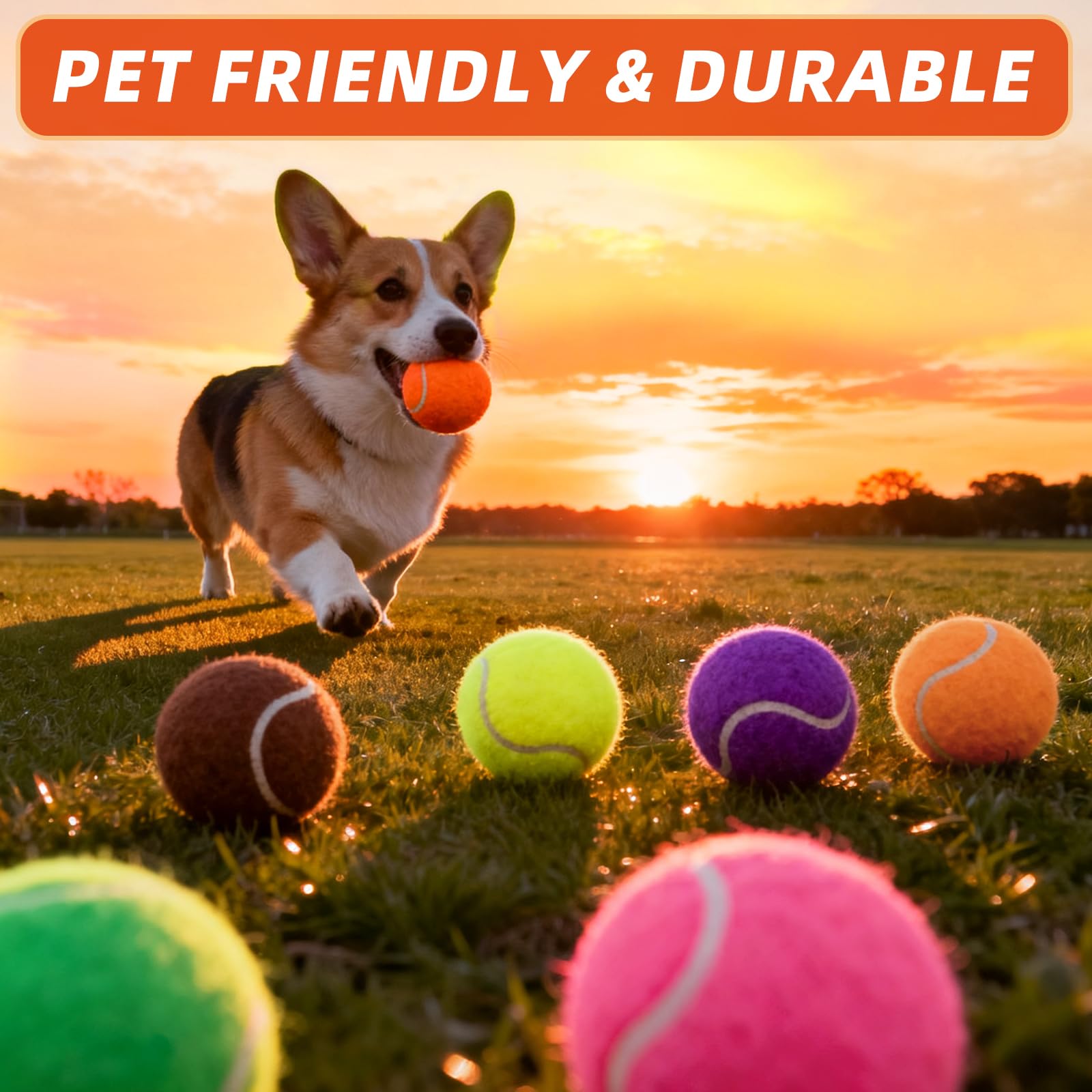 PoyPet ball mid-air as dog retrieves demonstrating active fetch engagement