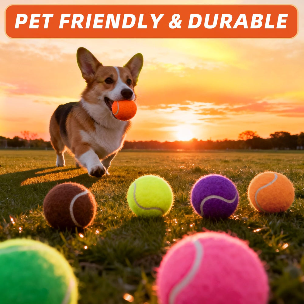 PoyPet ball mid-air as dog retrieves demonstrating active fetch engagement