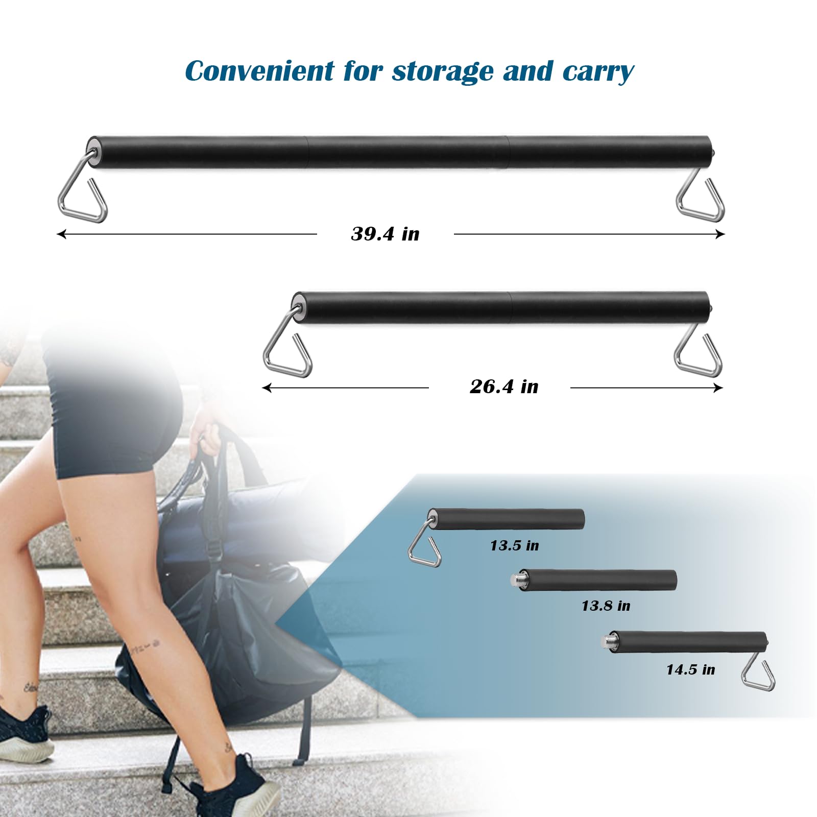 Prebene bar set in a small home gym, space-saving alternative to bulky equipment
