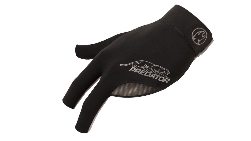 Predator glove front packaging showing black and gray design and size
