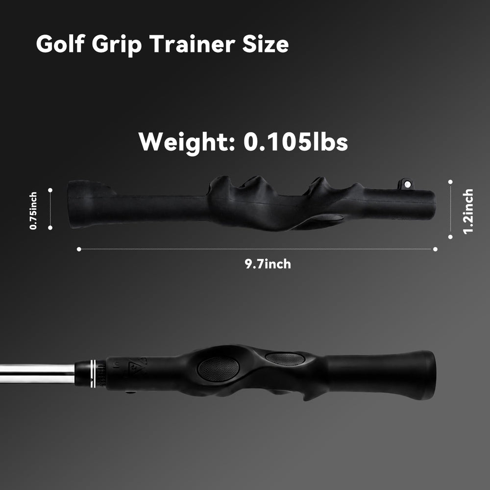 Prennaxi mounted on a driver demonstrating proper right-hand grip for improved accuracy