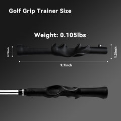 Prennaxi mounted on a driver demonstrating proper right-hand grip for improved accuracy