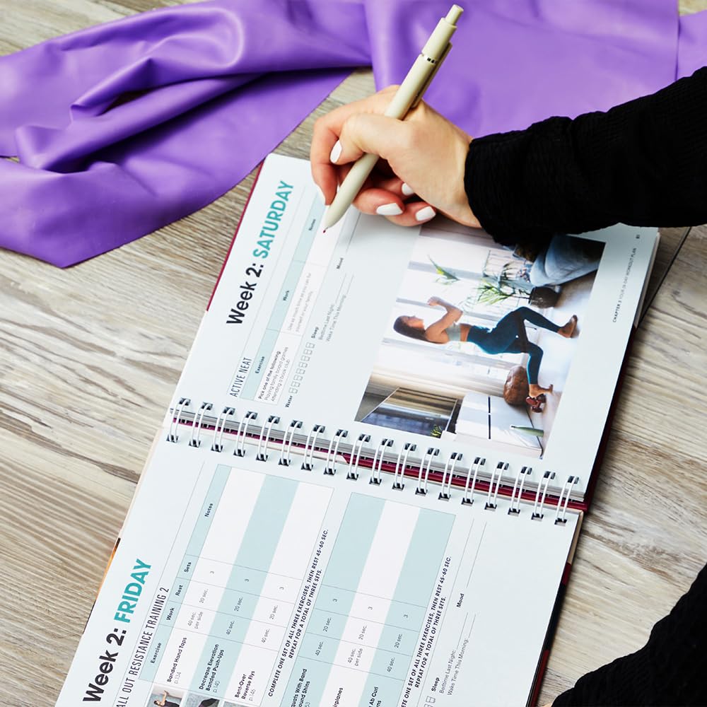 Prevention progress tracker page with boxes to record workouts and improvements