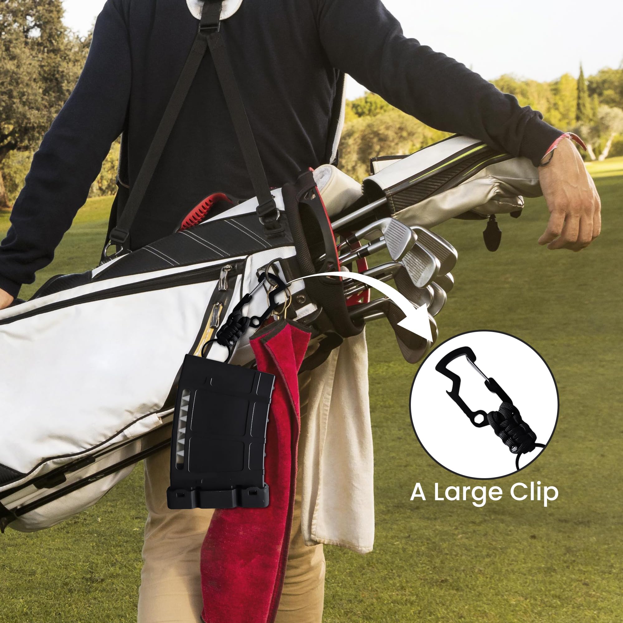 Prime Collectibles Teemags close-up of sturdy clip demonstrating secure attachment benefit
