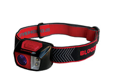 PRIMOS headlamp front view showing compact pack and brighter blood-spot detection