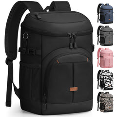 Pritent front view showing insulated cooler design and organized pockets benefit easy access