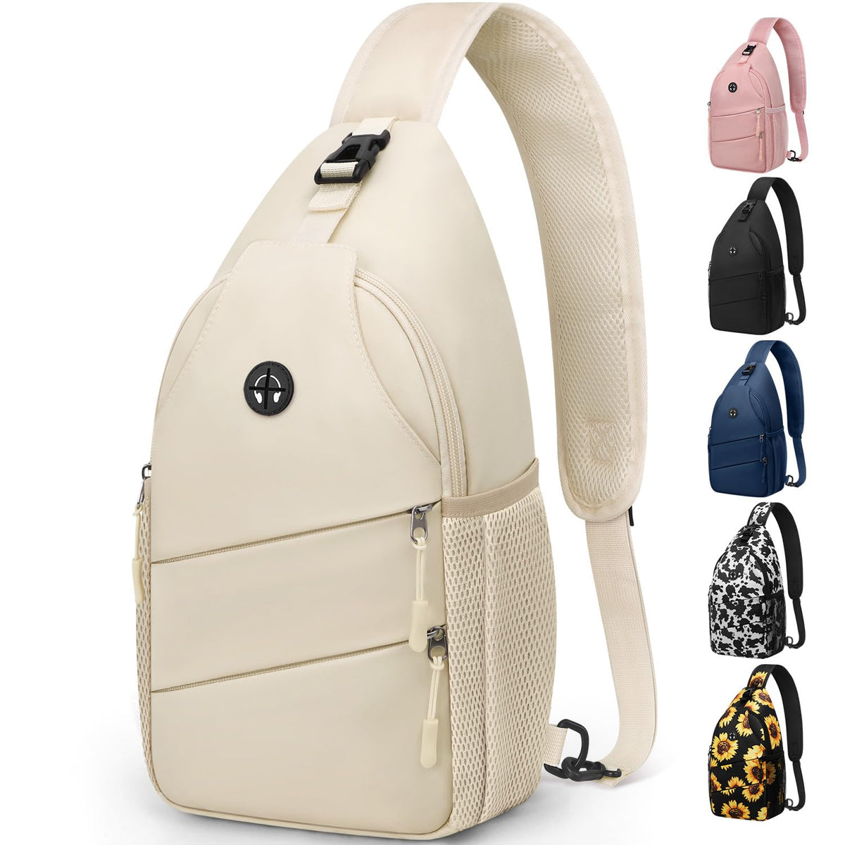 Pritent front view showing pockets and sleek silhouette for easy organization