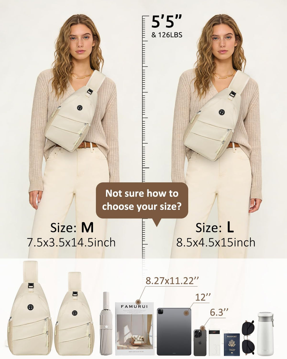 Pritent worn across chest during urban commute showing hands-free convenience