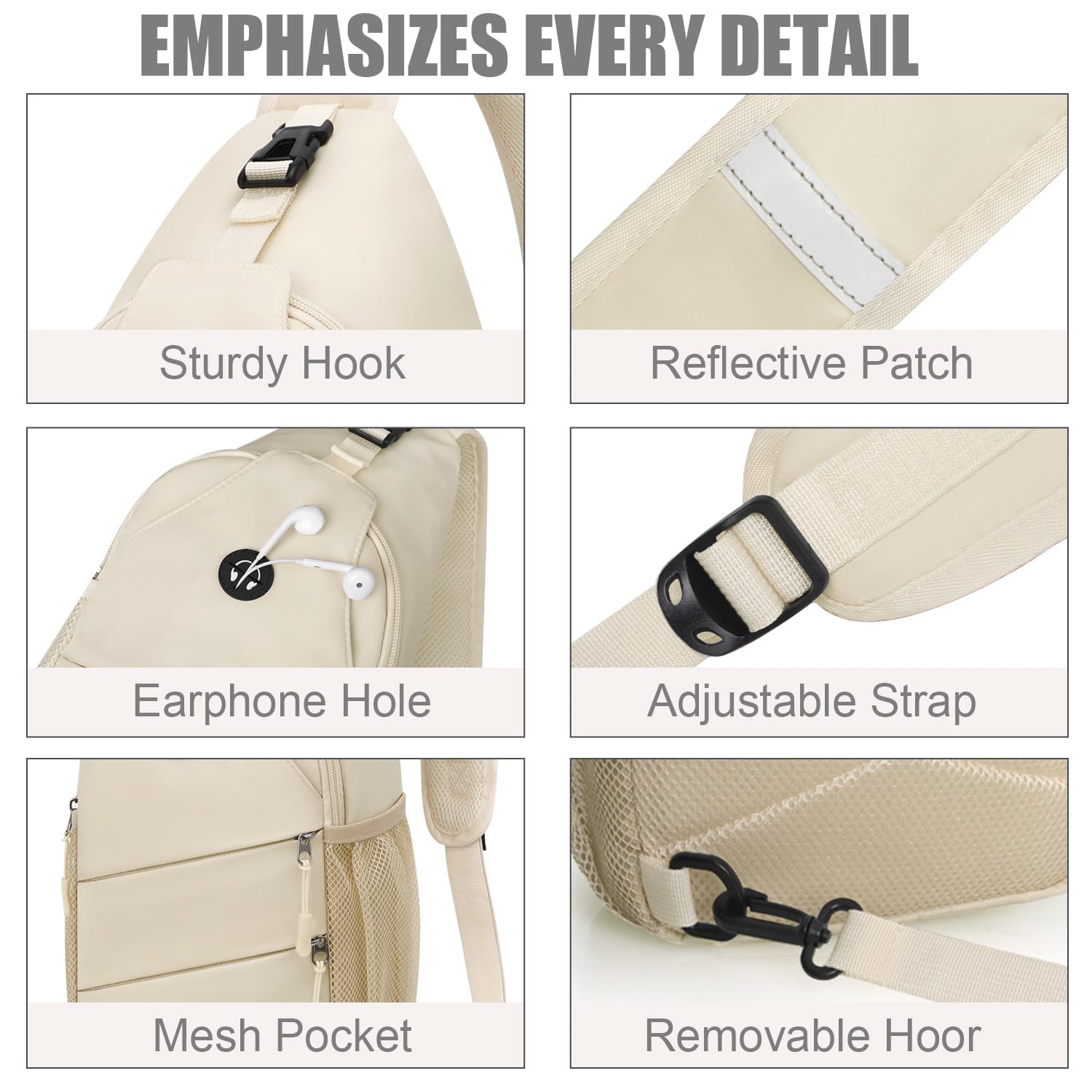 Pritent strap attachment and detachable buckle enabling left or right shoulder use