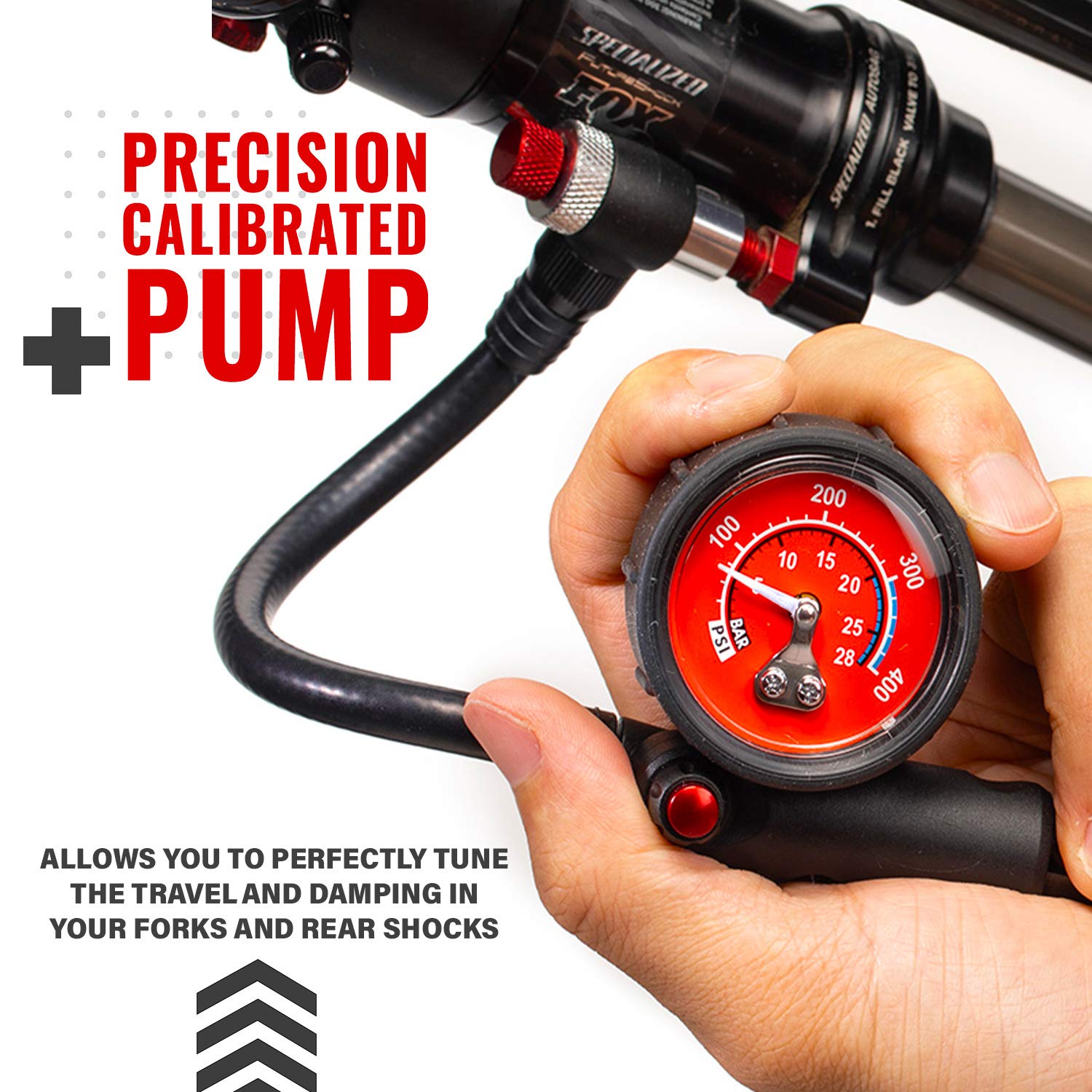 PRO BIKE TOOL valve connection close-up demonstrating no-leak seal benefit