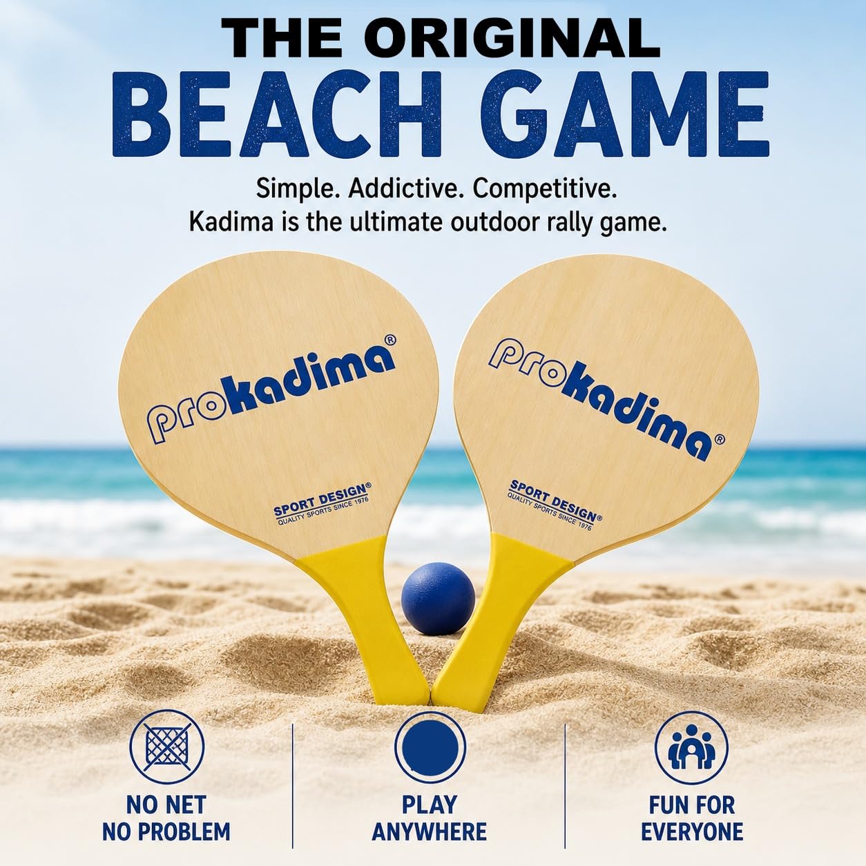 Pro Kadima paddle close-up of wood grain, highlighting durable construction