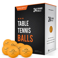 PRO-SPIN front packaging showing 24 orange balls and clear branding for reliability