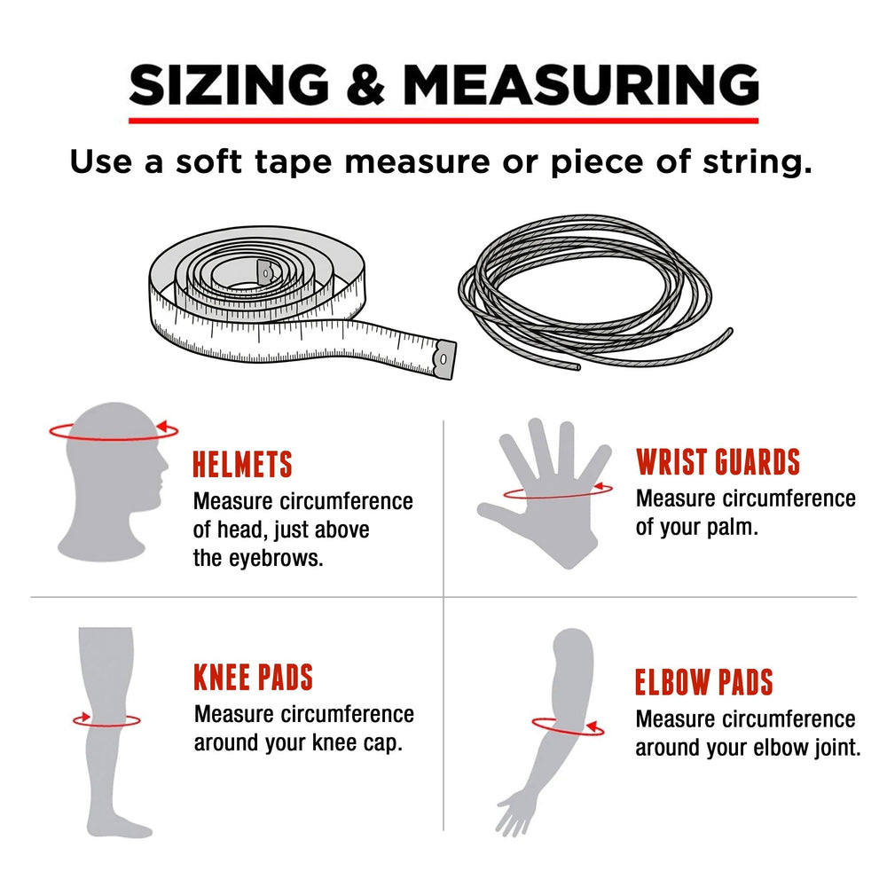 Pro-Tec Ace size comparison display helping choose correct fit