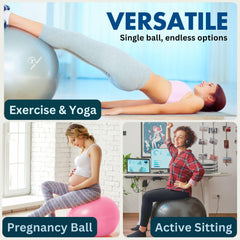 ProBody Pilates ball used as desk chair substitute improving posture for work