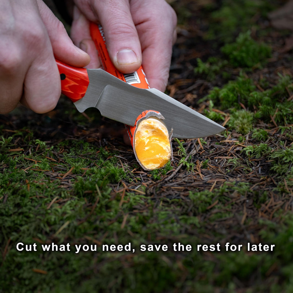 Procamptek close-up of stick texture highlighting durable composition and quick-ignition surface