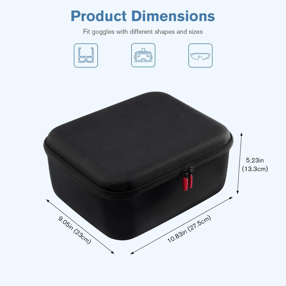 ProCase with multiple goggles displayed demonstrating organized storage and protection