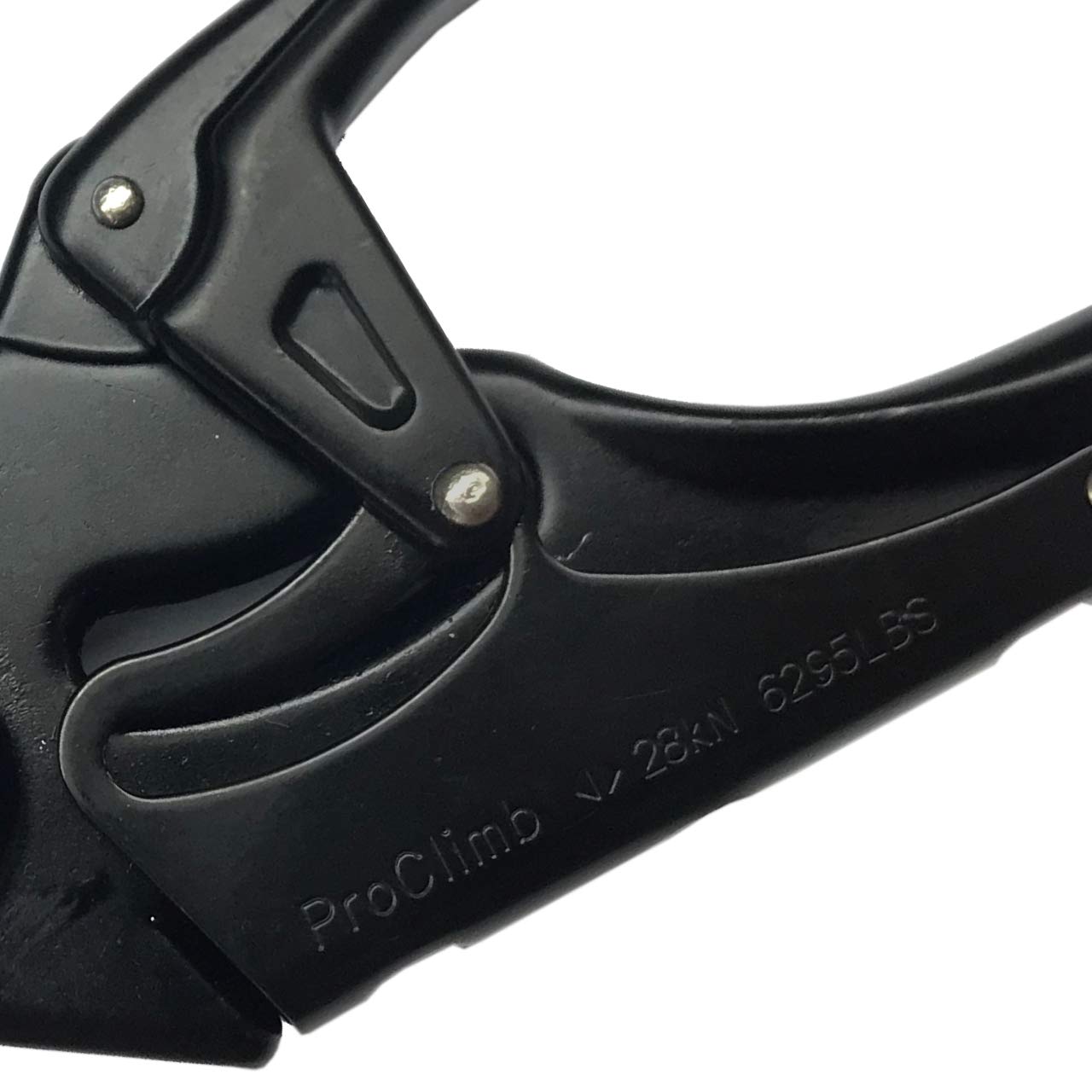 ProClimb carabiner in use on climbing setup demonstrating quick, dependable clipping