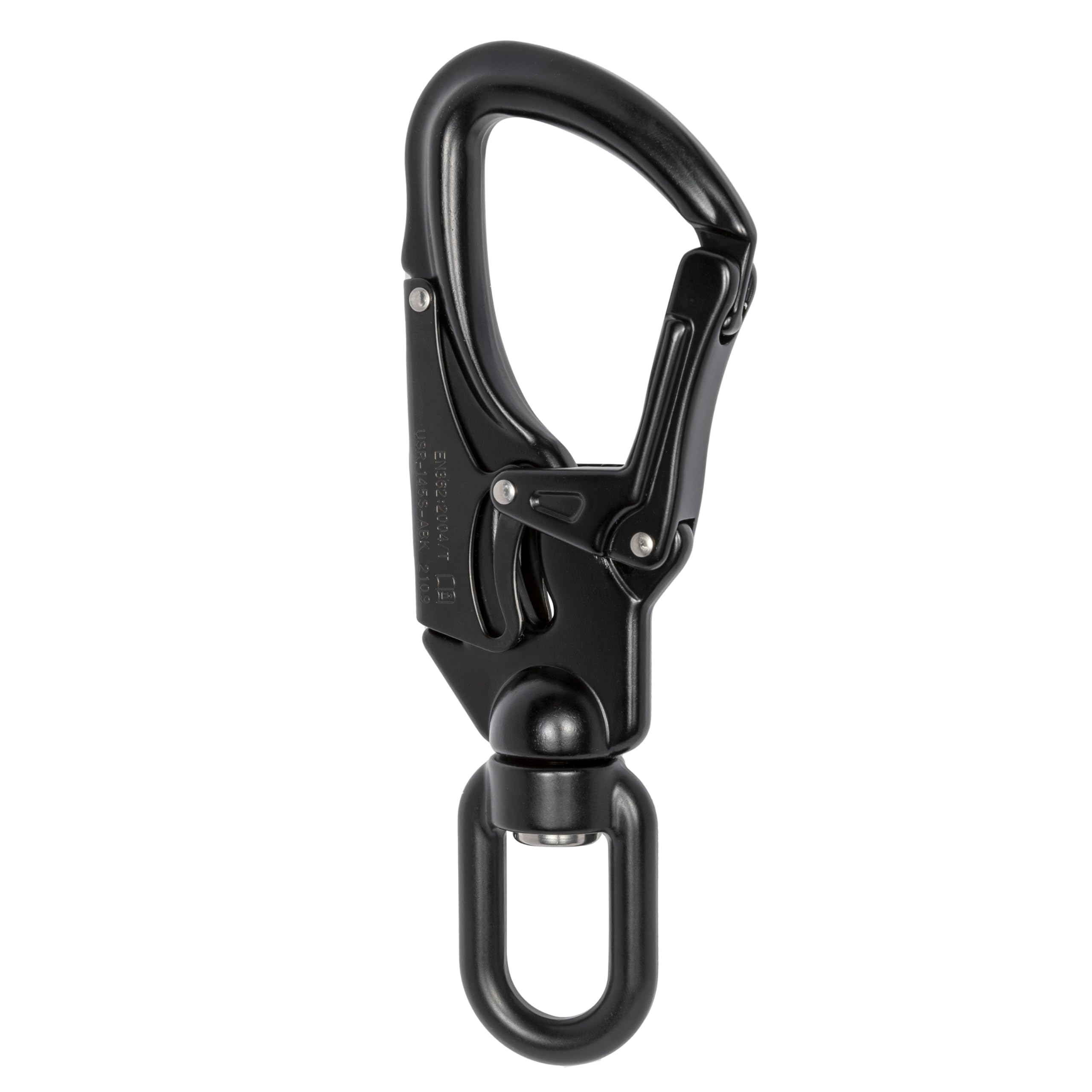 ProClimb swivel eye detail reducing line twist and improving load alignment