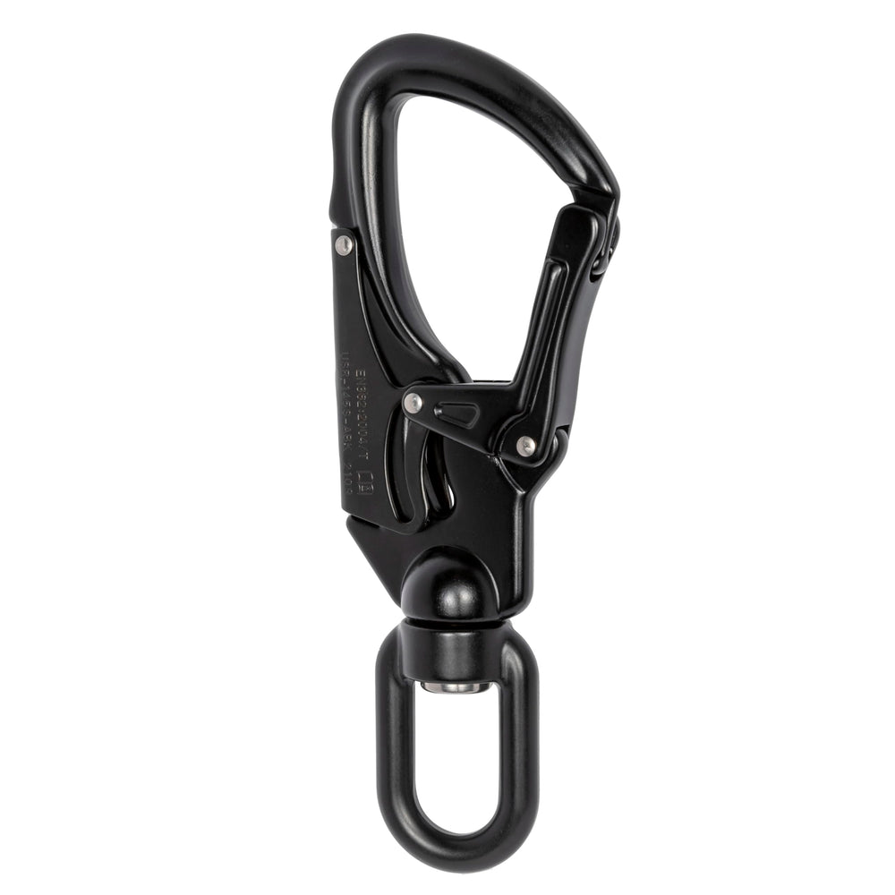 ProClimb swivel eye detail reducing line twist and improving load alignment