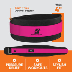 ProFitness close-up of rear 20mm sponge padding for comfortable lumbar support