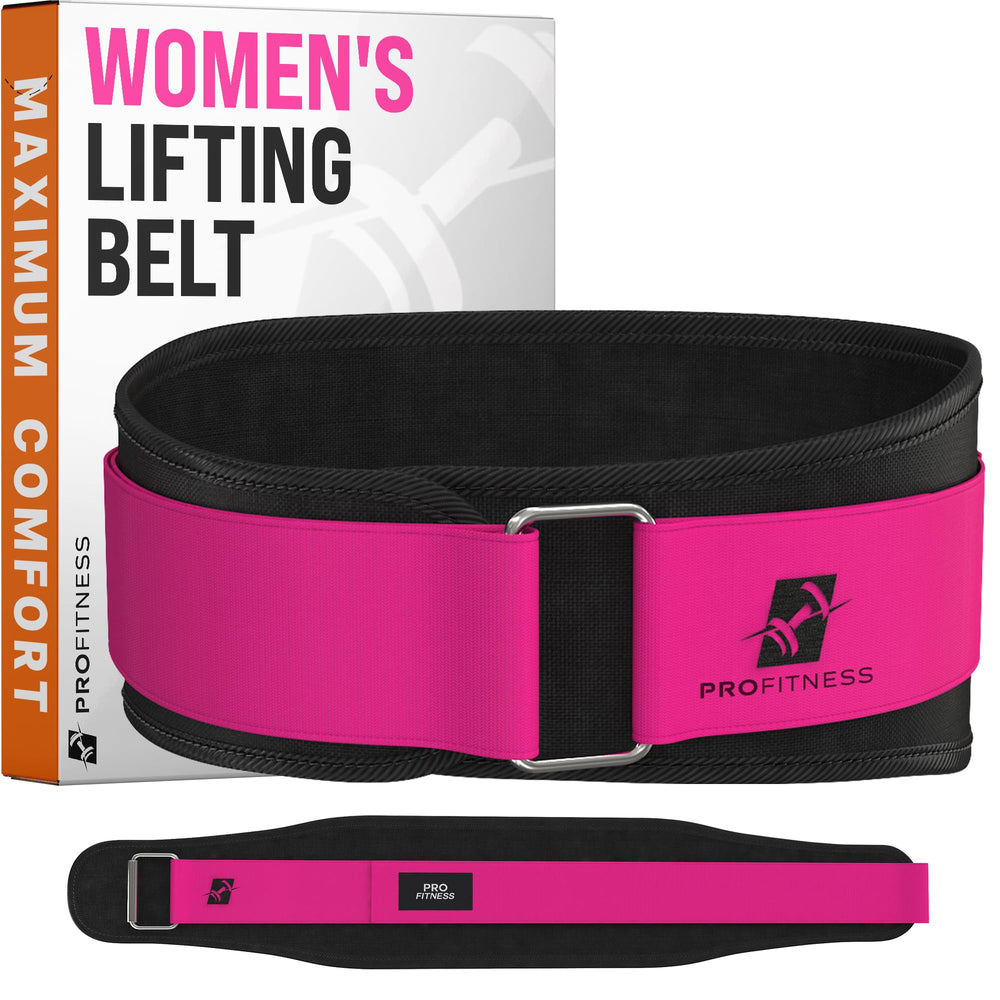 ProFitness front view of women's training belt showing sleek design and supportive fit