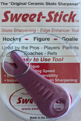 Pro Guard Sweet Stick front view showing compact sharpener and key ring for portability