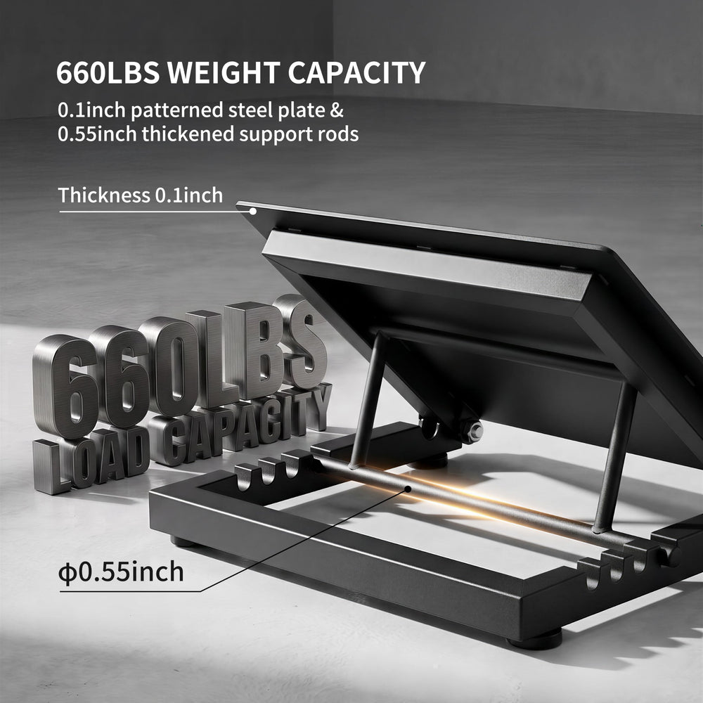 PROIRON angle adjustment mechanism showing four incline positions benefit fast changes