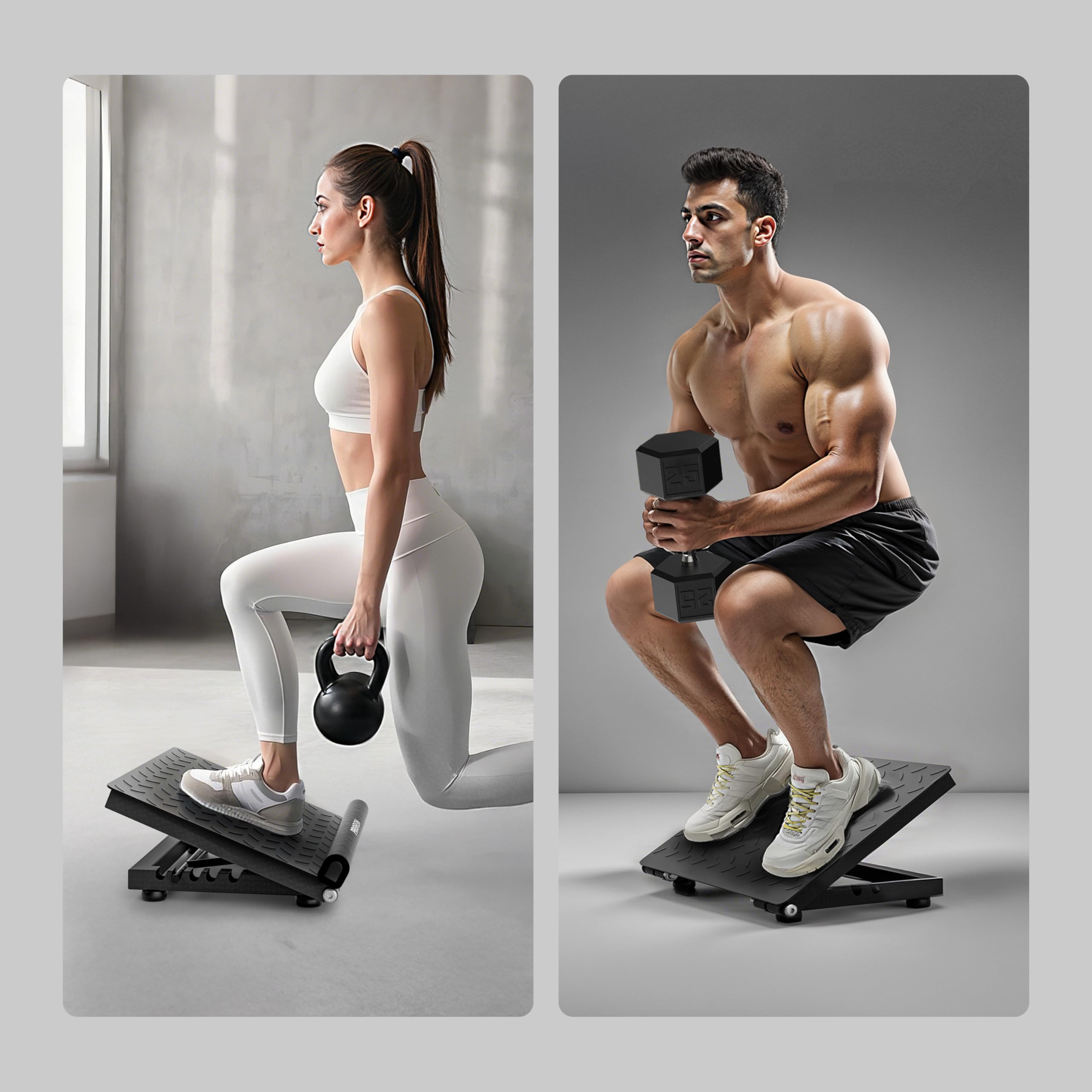 PROIRON person performing calf stretch showing mobility improvement benefit deeper stretch