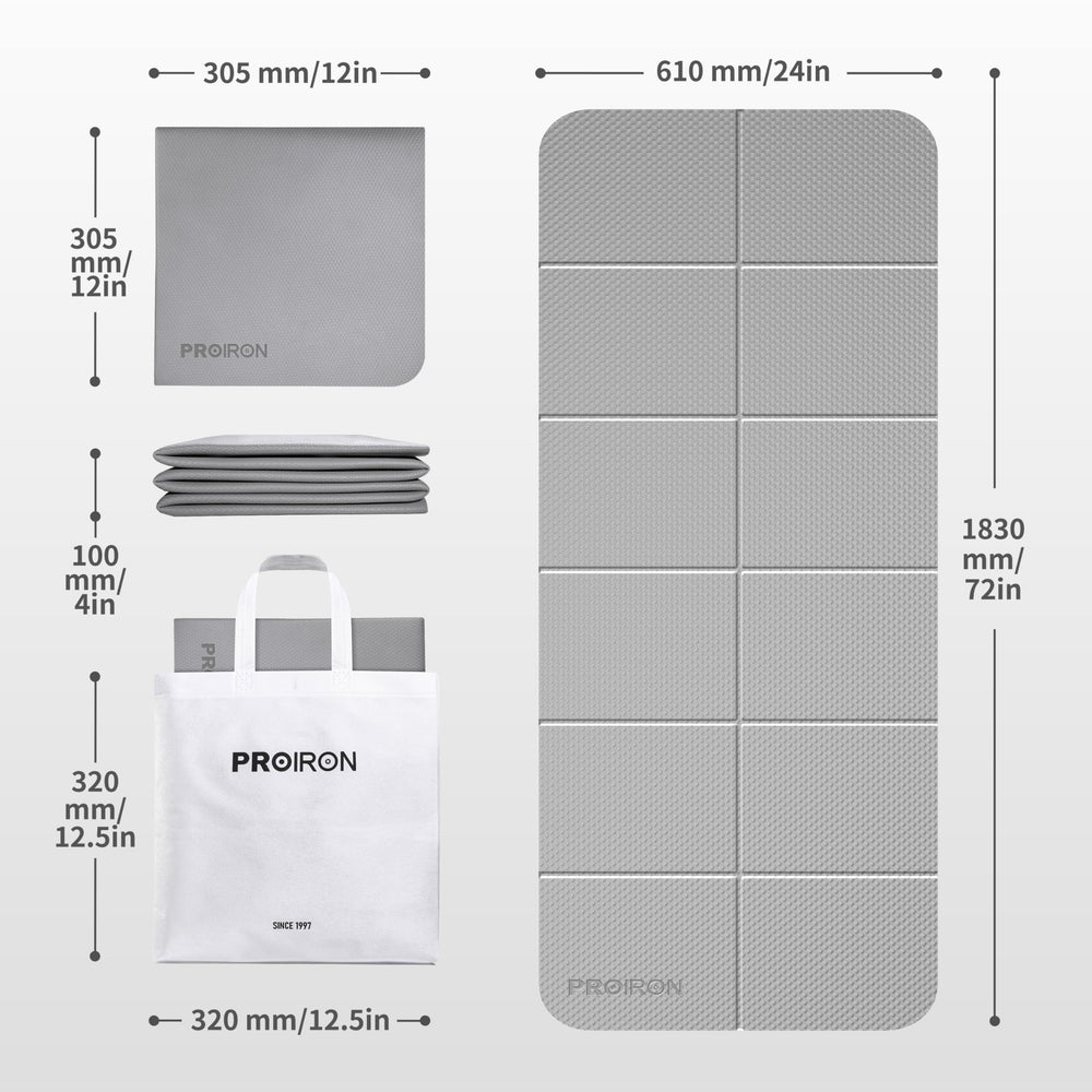 PROIRON linen carry bag with folded mat ready to carry for on-the-go practice