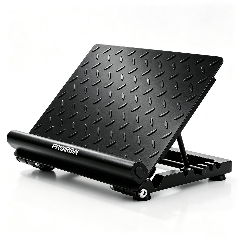 PROIRON front view of steel slant board showing sturdy platform benefit stability