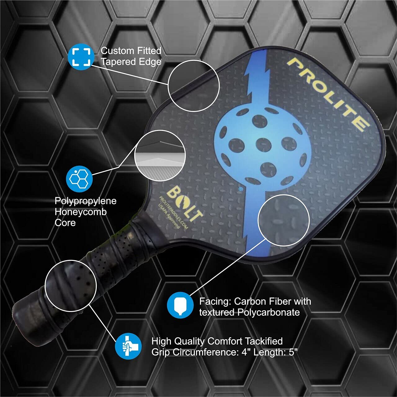 PROLITE Bolt in-play action photo demonstrating quick maneuvering and control