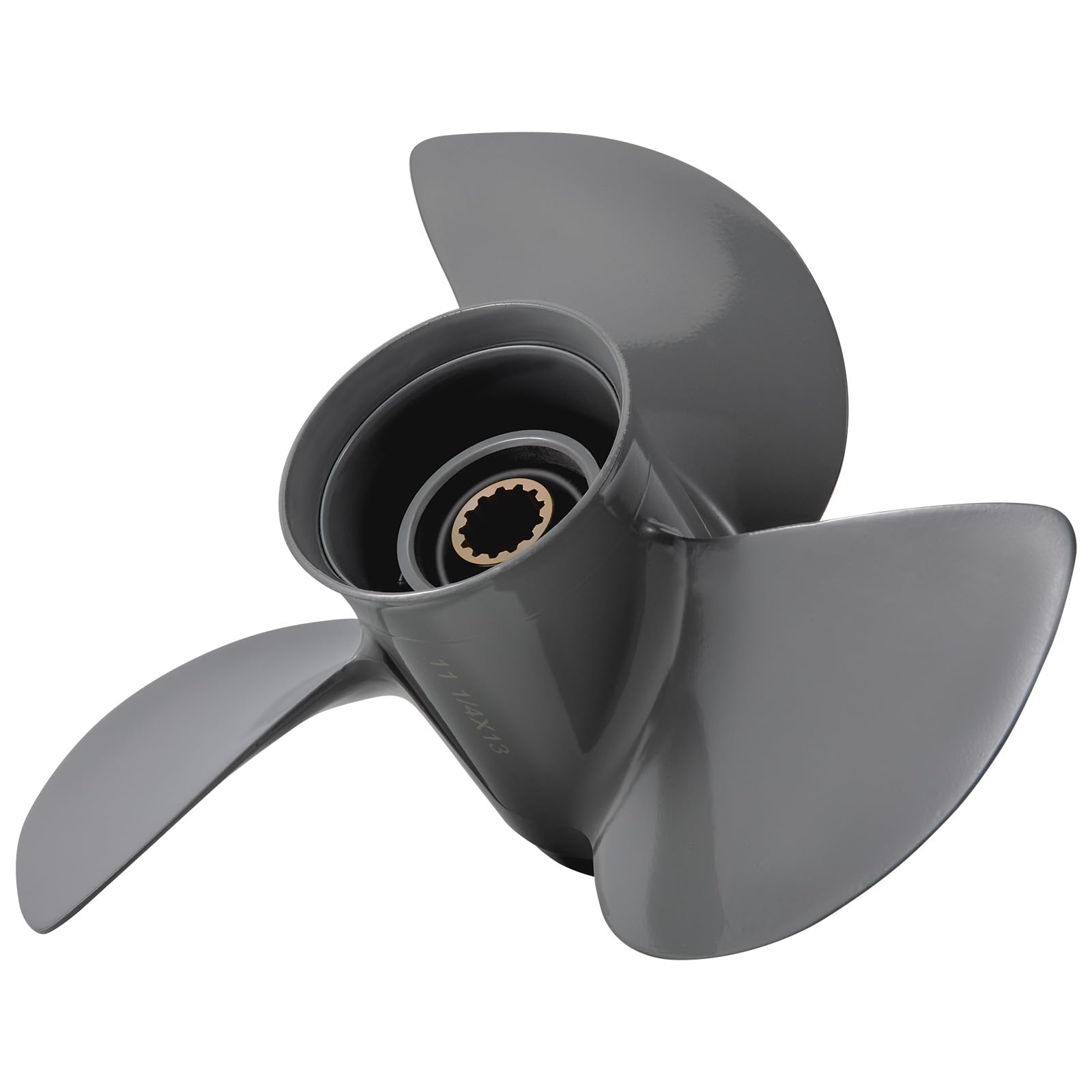 PropelTech front view of propeller showing three blades and fitment benefit