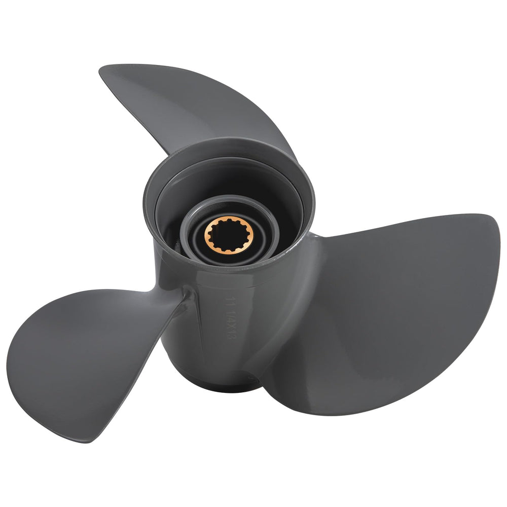PropelTech propeller beside ruler showing 11 1/4 inch diameter for scale