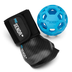 PRO SENDR wrist cradle close-up highlighting carbon-fiber finish and stable feedback