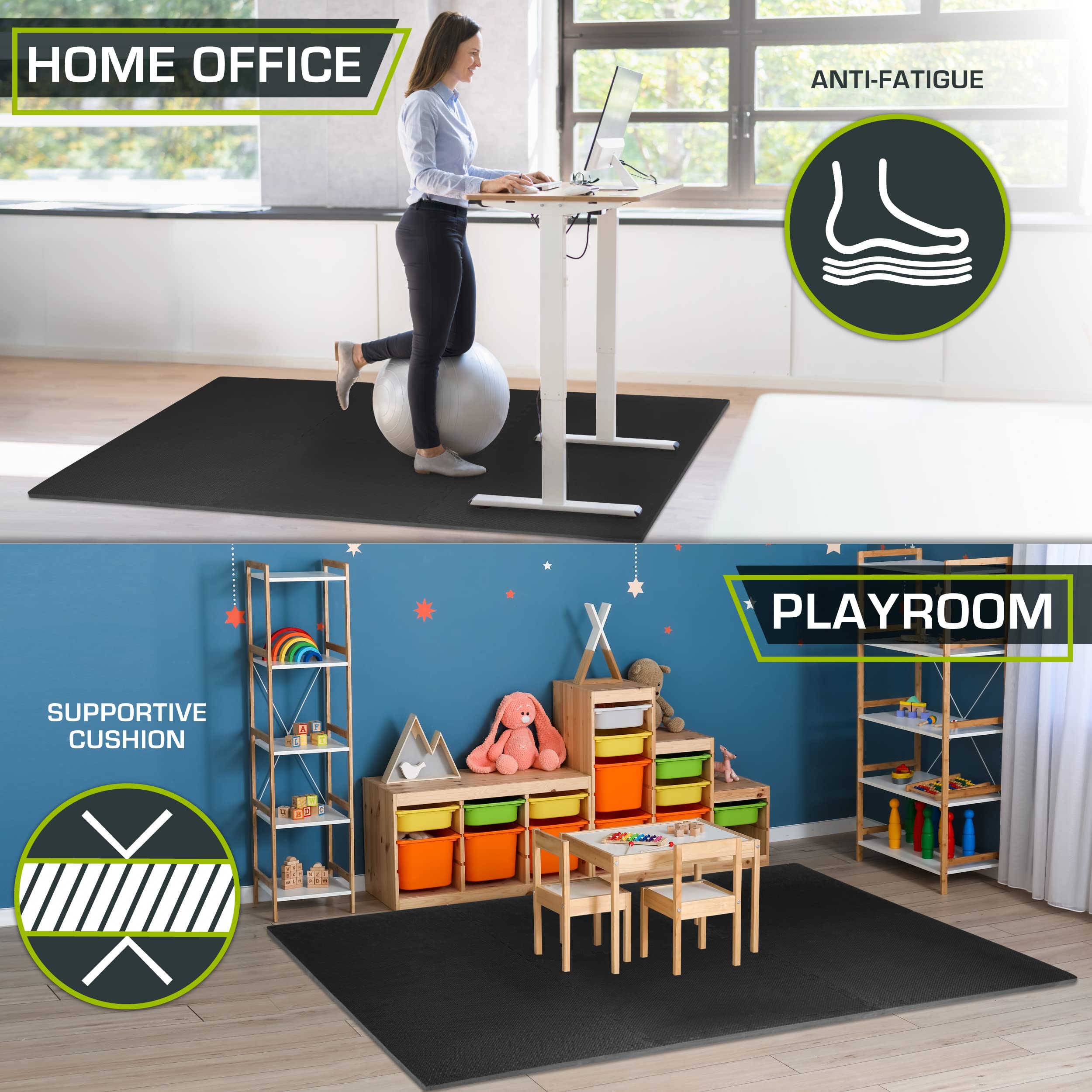 ProSource mat under gym equipment showing floor protection benefit