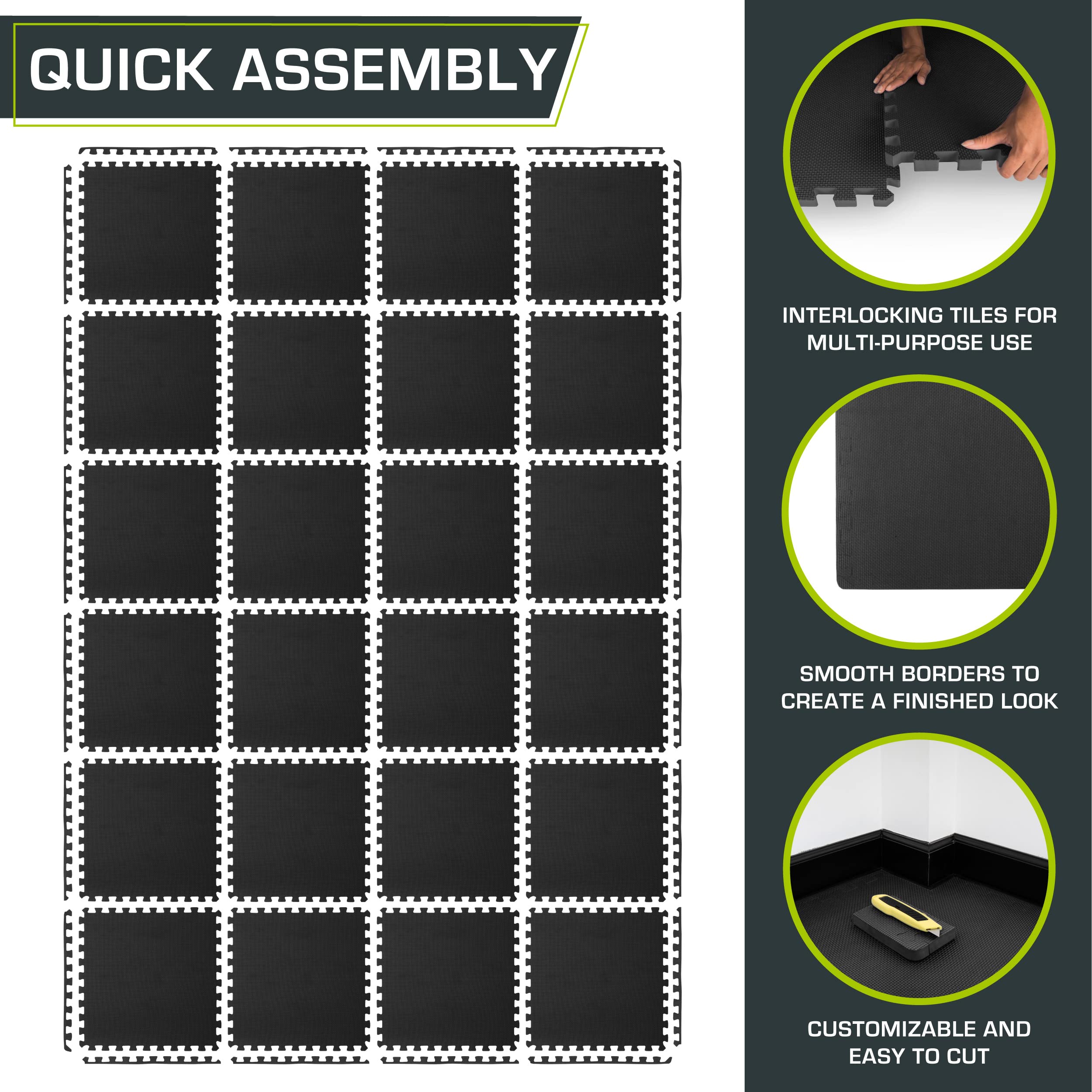 ProSource installed in room showing cushioned, noise-reducing flooring benefit