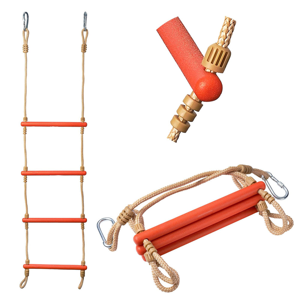 ProSSS front view of ladder showing four wide anti-slip steps for safer boarding