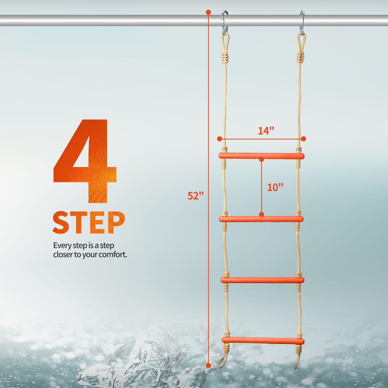 ProSSS dual locking mechanism close-up securing rungs under load
