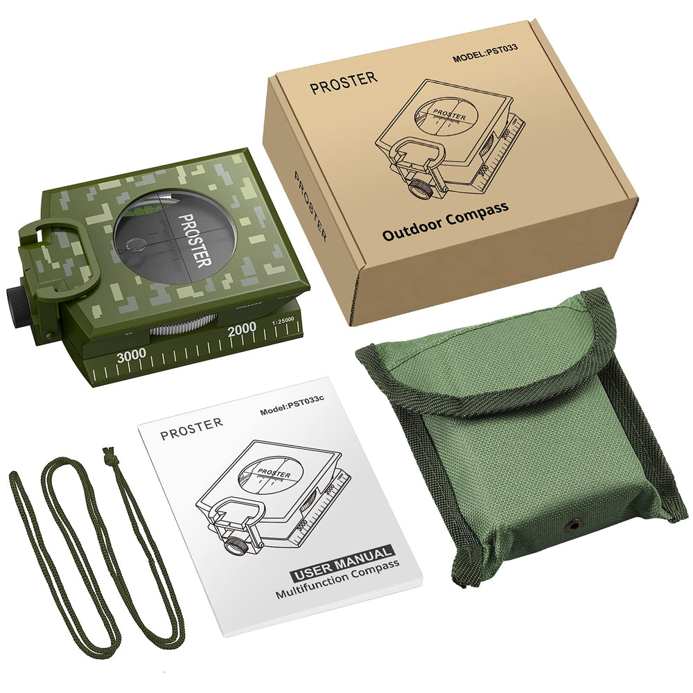 Proster compass in use on trail showing practical field navigation benefit