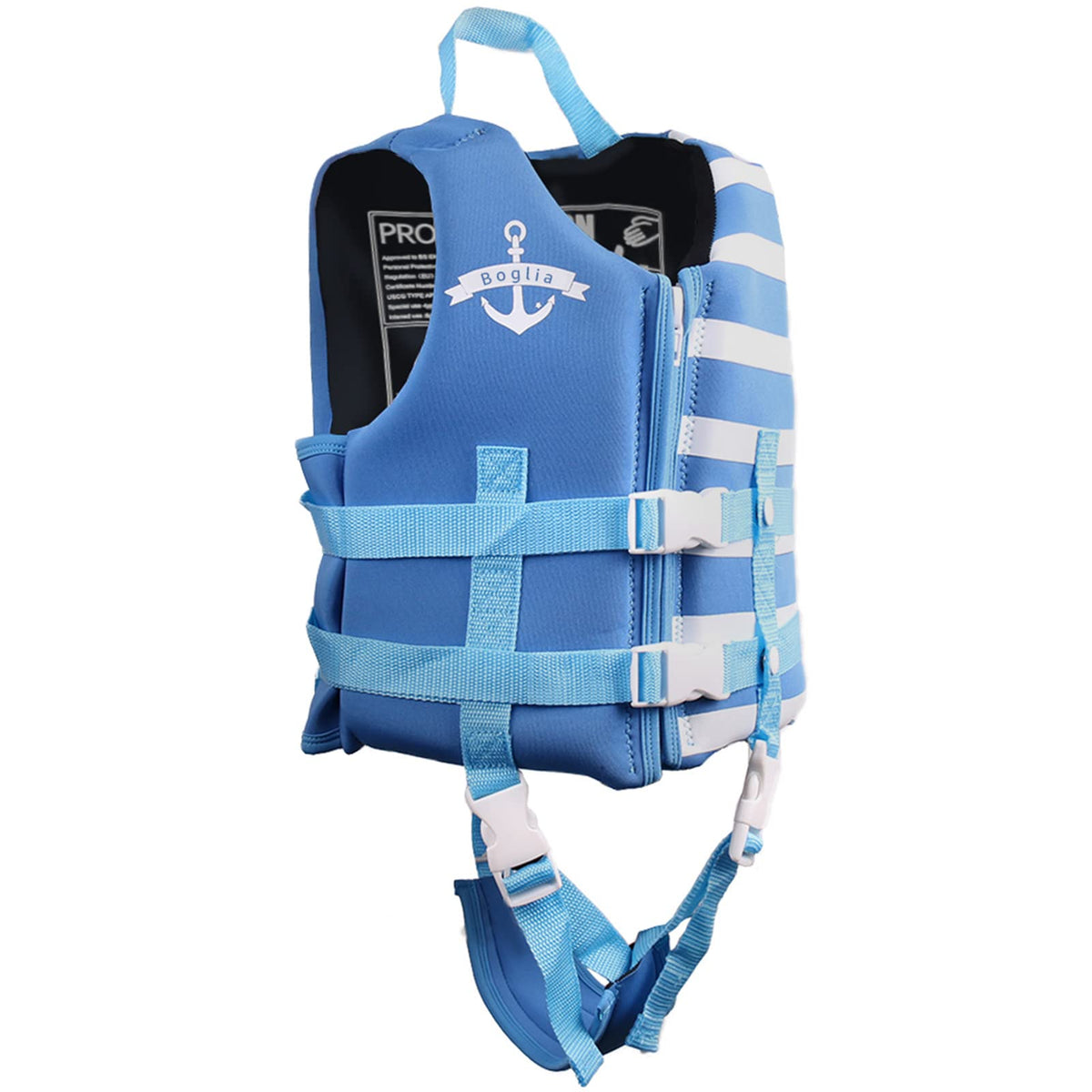 PROTAURI front view vest showing secure buckles and bright panels for safe visibility