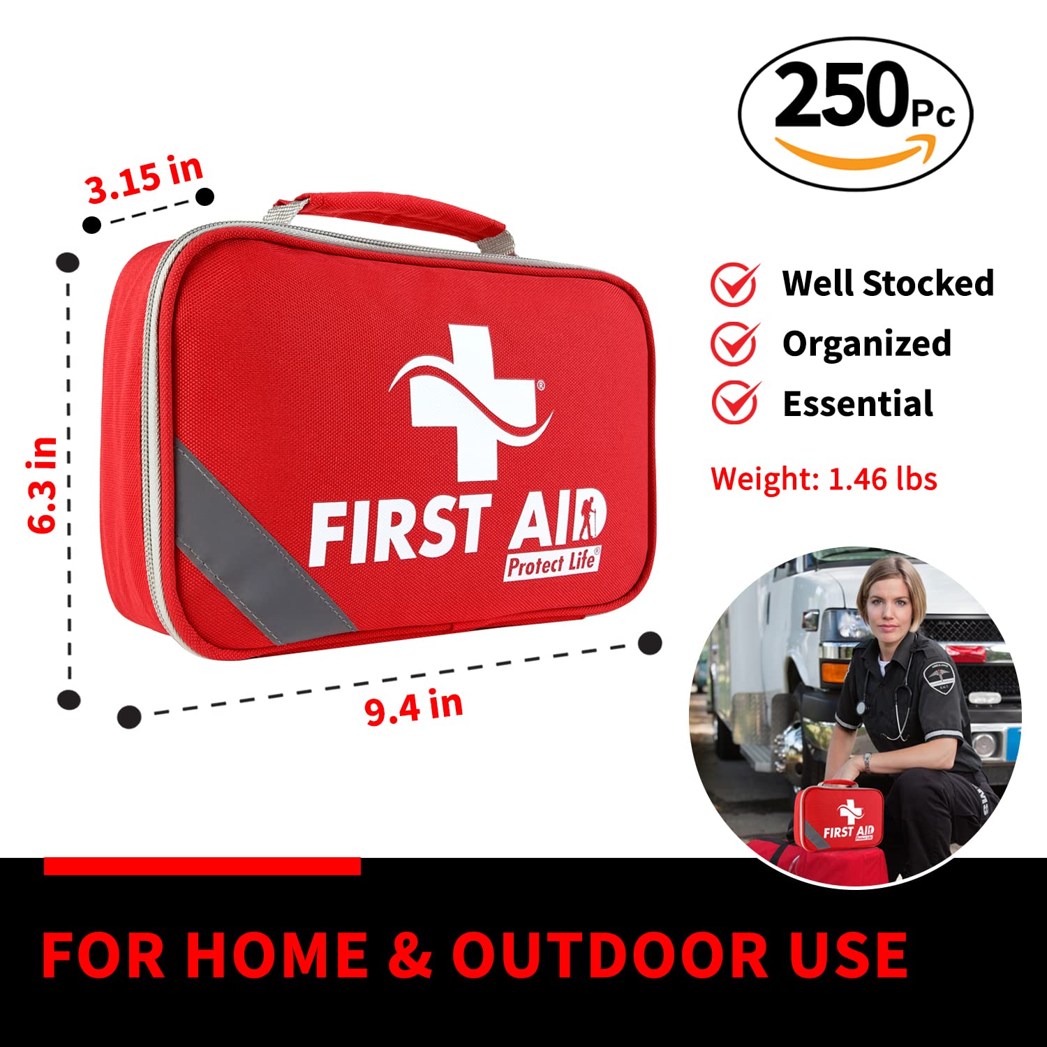 Protect Life ripstop case close-up showing durable fabric protection