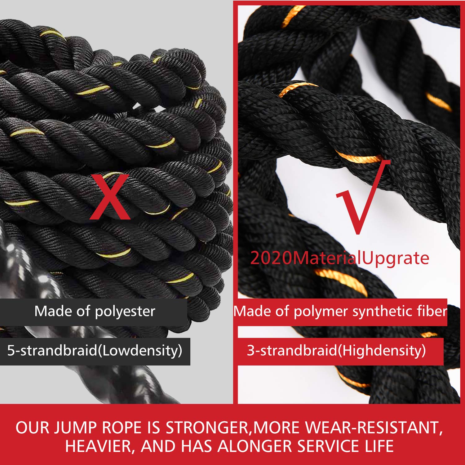 Proud Panda detailed shot of nylon-sleeved rope showing durable texture
