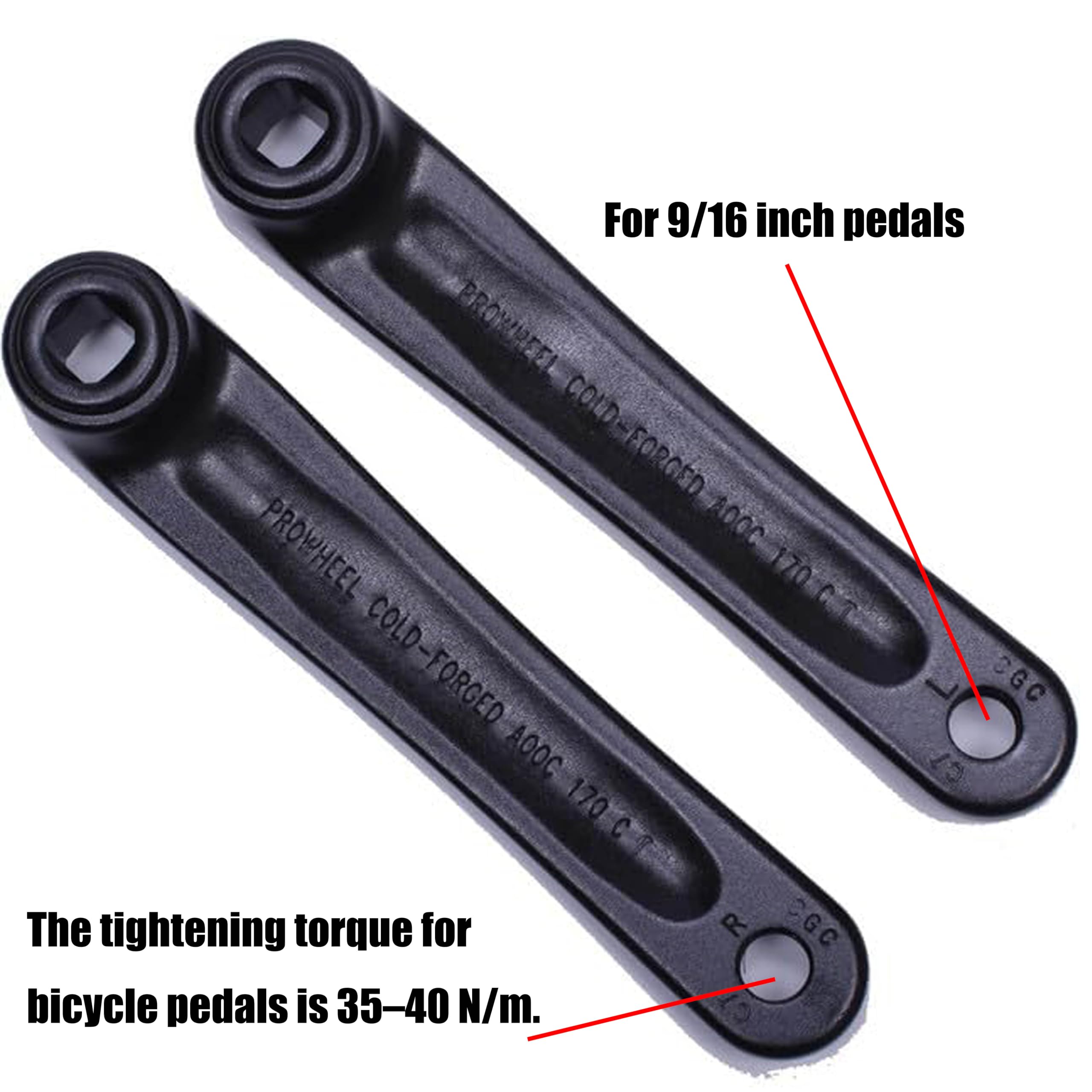 PROWHEEL left and right L R labels visible for correct installation guidance