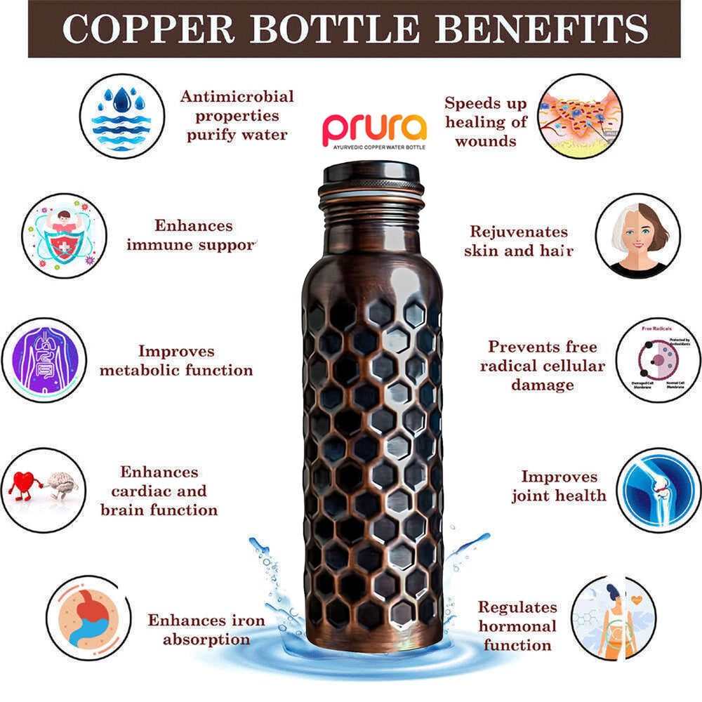 PRURA bottle held in hand showing 32 oz scale and easy carry