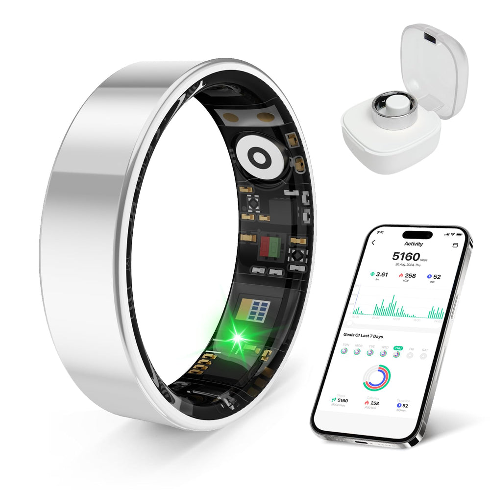 prxxhri front view silver ring showing sleek profile and wearable comfort