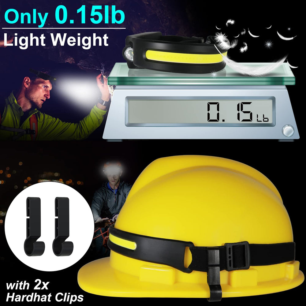 PSDRIQQ headlamp in hand showing lightweight size and easy portability