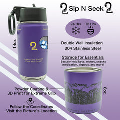 Puddles 2 Oceans three BPA-free lids laid out illustrating versatile leakproof options